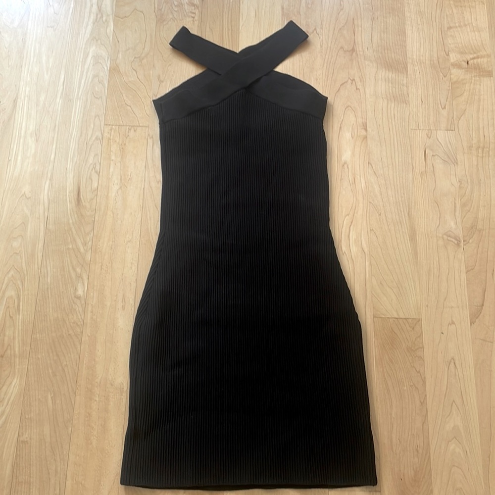 aritzia babaton cross neck mini dress